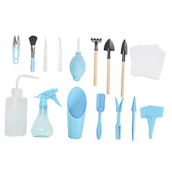 1 Ensemble D'outils Succulents Mini Ensemble De Jardin Kits De Plantes Bonsaï Lot De 16 Bleu