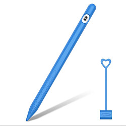 Wewoo Convient pour Apple Pencil1 Generation StylusTouch Pen Silicone Housse de protection capuchon de stylo Bleu