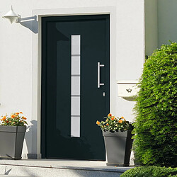 vidaXL Porte d'entrée Aluminium et PVC Anthracite 110x210 cm