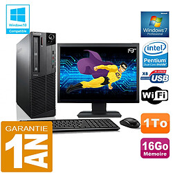 PC Lenovo M92p SFF Intel G630 Ram 16Go Disque 1 To Wifi W7 Ecran 19" · Occasion 