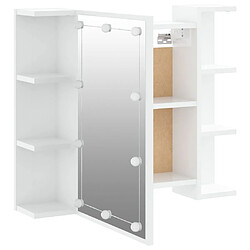 Acheter Helloshop26 Armoire à miroir avec led 70 x 16,5 x 60 cm blanc brillant 02_0006658