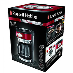 Cafetière filtre 10 tasses 1000w noir rouge - 2170056 - RUSSELL HOBBS pas cher