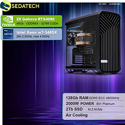 Sedatech Workstation Pro • Intel Xeon-3465X • 2x RTX4090 • 128Go RAM • 2To SSD M.2 • sans OS