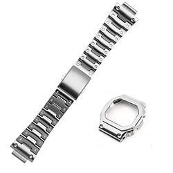 Bracelet en métal argent pour votre Casio G-SHOCK GW-5000/5035/DW5600/GW-M5610