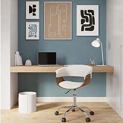 Rendez Vous Deco Chaise de bureau Basile blanche