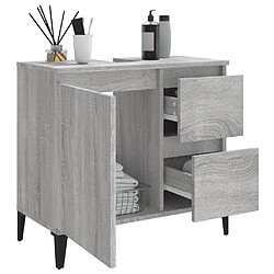 Acheter Maison Chic Armoire de bain,Meuble de rangement de salle de bain,Meuble haut sonoma gris 65x33x60 cm bois d'ingénierie -GKD283523