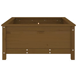 Maison Chic Jardinière,Bac à fleurs - pot de fleur marron miel 82,5x82,5x39 cm bois massif de pin -GKD63793 pas cher