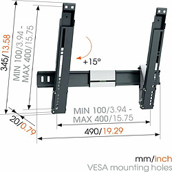 Acheter Support mural inclinable pour écran de 26 à 55 - thin415 - VOGEL'S