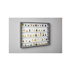 Vente-Unique Vitrine Murale Collection "Sacuma" 83cm Gris & Blanc