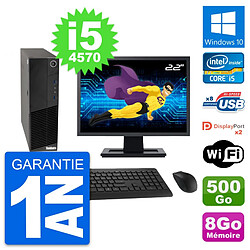 PC Lenovo M83 SFF Ecran 22" Intel i5-4570 RAM 8Go Disque 500Go Windows 10 Wifi · Occasion 