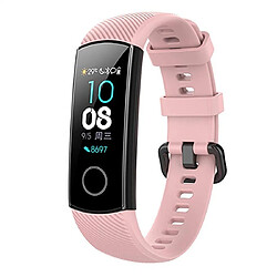 Wewoo Bracelet pour montre connectée de en silicone Smartwatch Huawei Honor Band 4 rose