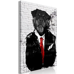 Decoshop26 Tableau toile de décoration murale impression premium en partie sur châssis en bois motif Rottweiler élégant 40x60 cm 11_0014816