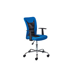 Alter Fauteuil de bureau avec accoudoirs, réglable en hauteur, bleu et noir, 55x54,5x85-95 cm