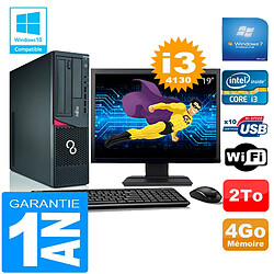 PC Fujitsu Esprimo E720 E85+ SFF I3-4130 RAM 4Go Disque 2 To Wifi W7 Ecran 19" · Occasion 