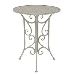 Maison Chic Table de bistro et chaises d'extérieur 3 pcs,Ensemble de bistro de jardin pour relax Acier Gris -GKD265773