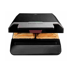 Croque-monsieur - RUSSELL HOBBS - 26800-56 - 750 W - Chauffage rapide : 108 s - Anti-adhésif - Noir / Acier 