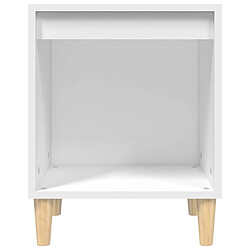 Maison Chic Table de chevet,Table de nuit,Table d'appoint pour salon Blanc 40x35x50 cm Bois d’ingénierie -MN44362 pas cher