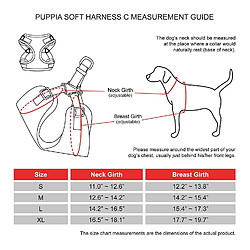 Avis Puppia Para-hc1533-sb-m Bleu Ciel Harnais Souple C Pet-Vest-Harnesses, Medium