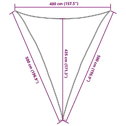 vidaXL Voile d'ombrage 160 g/m² Vert clair 4x5x5 m PEHD pas cher