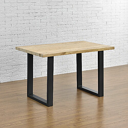 Set de 2 pieds de table Rectangulaire Noir 60 x 72 cm [en.casa] pas cher