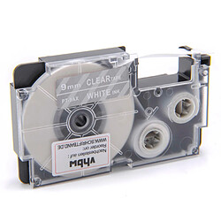 vhbw Cartouche cassette à ruban 9mm pour Casio CW-L300, KL-100E, KL-120, KL-1500, KL-200E, KL-300, KL-60, KL-7000, KL-70E comme XR-9AX, XR-9AX1.