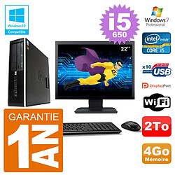 PC HP Compaq 8100 SFF Ecran 22" i5-650 RAM 4Go Disque 2To Graveur DVD Wifi W7 · Occasion 