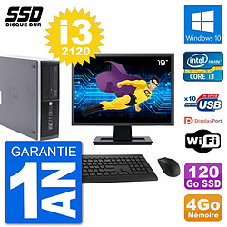 PC HP Compaq Pro 6300 SFF Ecran 19" i3-2120 RAM 4Go SSD 120Go Windows 10 Wifi · Occasion 