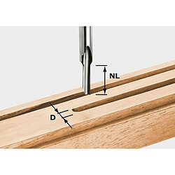 Fraise à rainurer HS queue de 8 mm FESTOOL HS S8 D 3/8 - 490941