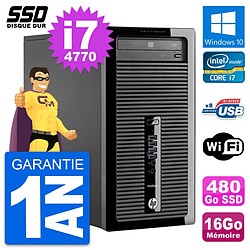 PC Tour HP ProDesk 400 G1 Intel Core i7-4770 RAM 16Go SSD 480Go Windows 10 Wifi · Occasion 