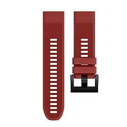 Wewoo Bracelet pour montre connectée Dragonne rapidement amovible en silicone Fenix 5 22 mm rouge