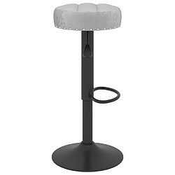 Acheter vidaXL Tabourets de bar lot de 2 gris velours