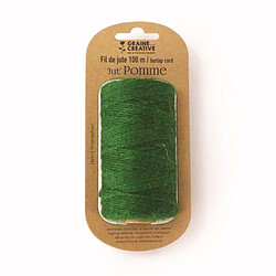 Graines Creatives Bobine de fil de jute - Vert - 100 m x 2 mm 