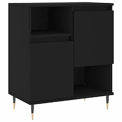 Maison Chic Buffet,Meuble de Rangement,commode pour salon,Cuisine Noir 60x35x70 cm Bois d'ingénierie -MN23105