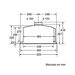 Groupe filtrant 52cm 64db 730m3/h inox - d55ml66n1 - NEFF pas cher