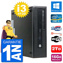 PC HP EliteDesk 800 G1 Core i3-4130 RAM 16Go Disque Dur 2To Windows 10 Wifi · Occasion 