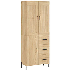 Maison Chic Buffet haut,commode,console 69,5x34x180 cm,Meuble de rangement Chêne sonoma Bois d'ingénierie -MN76483