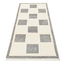 Avis Vidal Tapis de couloir en laine 203x79 beige Darya