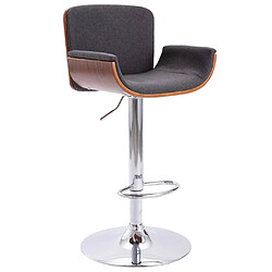 vidaXL Tabouret de bar Gris Tissu 