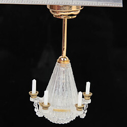 LED lampe,1:12 Dollhouse Minatures éclairage stand,Lustre transparent,mobilier de poupée,décor dollhouse,décoration de poupée pas cher