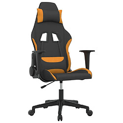 vidaXL Chaise de jeu Noir et orange Tissu