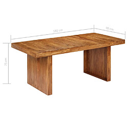 vidaXL Table de salle à manger 180x90x75 cm Bois solide d'acacia pas cher