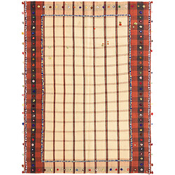 Vidal Tapis de laine 205x153 beige Jajim