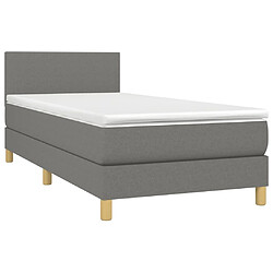 Avis Sommier à lattes et LED,Cadre à lattes de lit avec matelas pour Adulte Gris foncé 90x200cm -MN76015