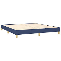 Acheter vidaXL Sommier à lattes de lit avec matelas LED Bleu 180x200 cm Tissu