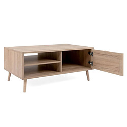 Avis Finori Table basse Bali 55A Chêne sonoma et impression de canne