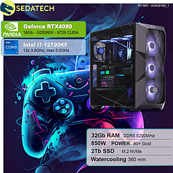 Sedatech PC Gamer Pro • Intel i7-12700KF • RTX4080 • 32Go DDR5 • 2To SSD M.2 • sans OS