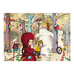 Puzzles Michele Wilson Puzzle en bois Fait Main 24 pièces : Rencontre en forêt 