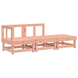 vidaXL Salon de jardin 3 pcs bois massif douglas