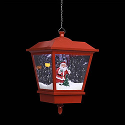 vidaXL Lampe suspendue de Noël lumière LED Père Noël Rouge 27x27x45 cm pas cher