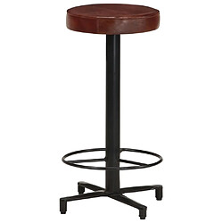 vidaXL Tabourets de bar lot de 2 66 cm cuir véritable